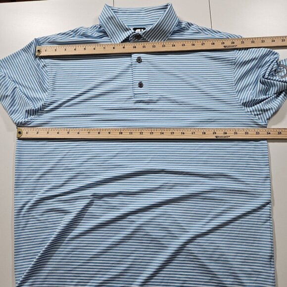 FJ FootJoy Polo Men XL Multi Striped Golf Button SS Athleisure Logo Sr Ryder Cup - Picture 4 of 15